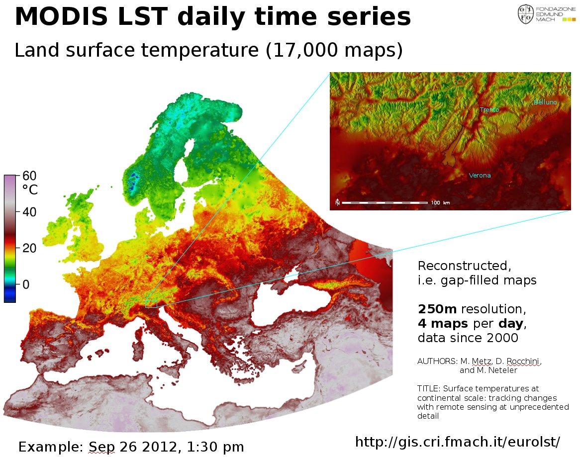 MODIS Land Surface Temperature (LST) time series reconstructed