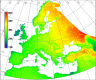 BIO7: Temperature annual range (bio5 - bio6) (°C*10)