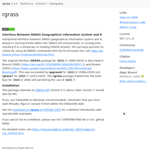 rgrass package website