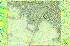 Overland flow simulated with GRASS GIS