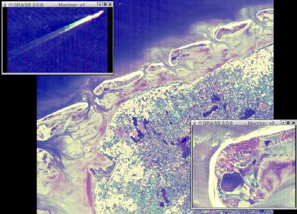 aster 15m Northsea color composite with simulated blue channel
