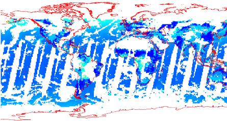 processed MOD08 global map